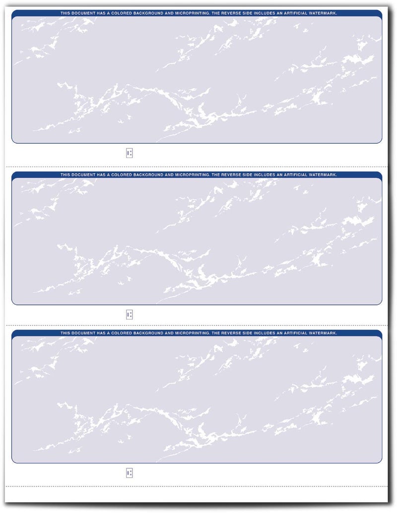 VersaCheck Secure Checks - 1500 Blank Business Checks - Blue Prestige - 500 Sheets Form #3000 - 3 Per Sheet - Image 2